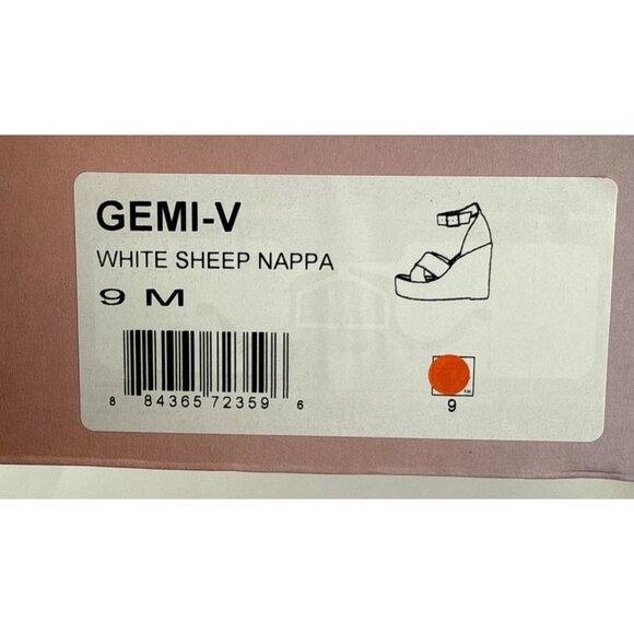 Lisa Vicky Espadrille Wedge Sandals Gemi White Sheep Nappa Leather Size 9 - Picture 10 of 10